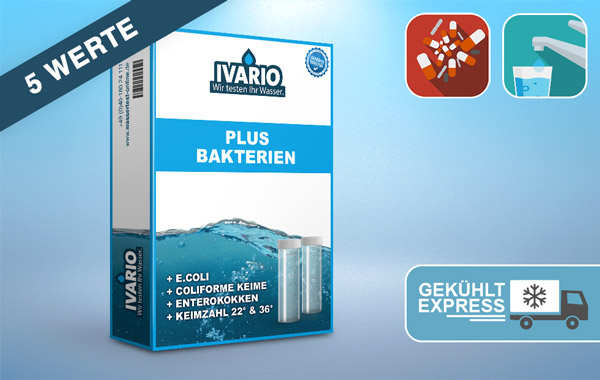 Bakterien Wassertest Plus  Komplettuntersuchung mit IVARIO®